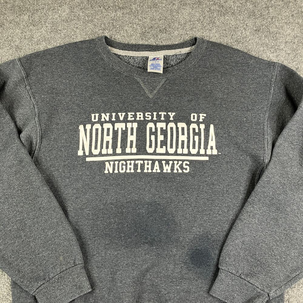 Russell Athletic Sweatshirt Mens Size L Gray University North Georgia Nighthawks